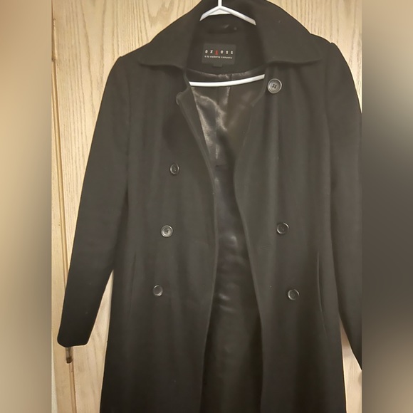 Axcess a Liz caliborone company wool women’s coat black , great condition size M - Picture 1 of 7